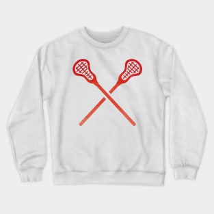 Lacrosse Stick Red Crewneck Sweatshirt